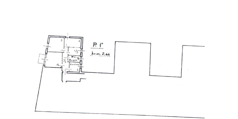 Bicamere più studio di 65mq